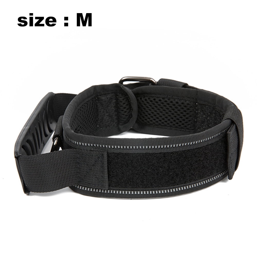 Tactical Dog collar with handle - Heavy duty, reflective, padded training dog collar