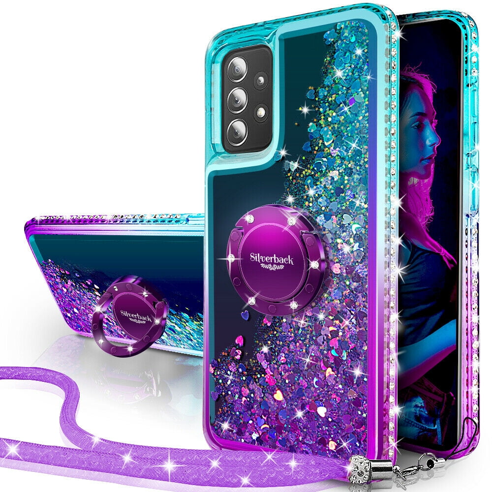 Silverback Samsung Galaxy A32 4G Case With Ring Stand, Moving Liquid