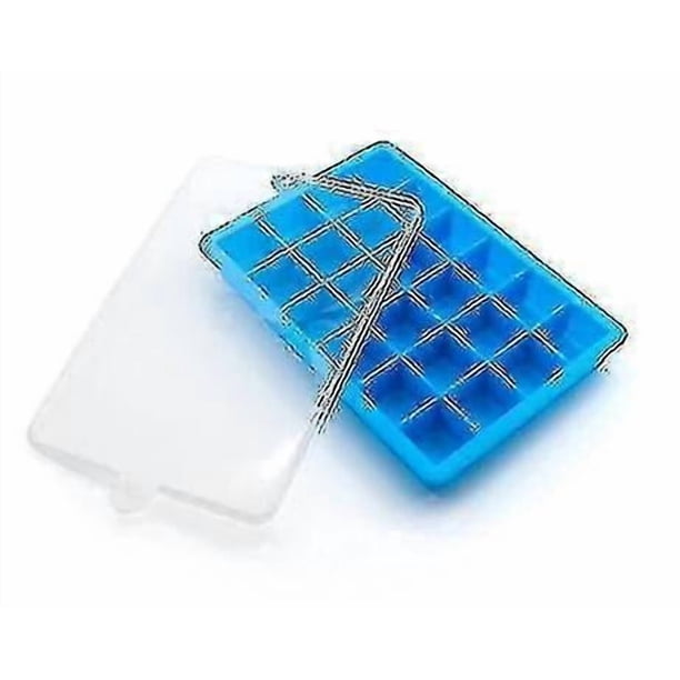 Cavity Ice Cube Tray 24 Lattice With Cover Silicone Ice Cream Maker Mold Kitchen Accessories(blue)