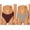 Brown/Khaki, variant on WREESH 2-Pack Women's High-Cut Seamless Bikini Bottoms, No Show Panties Quick-Dry Swimwear for Beach, Pool & Tropical Vacations
