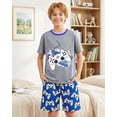 thumbnail image 3 of Fiodrimy Boys Pajamas Big Boys Summer Short Sleeve PJ Set Kid Sleepwear Boys Pajamas Size 8-14, 3 of 7