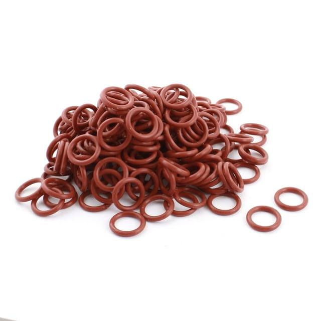 200Pcs 20mm x 14mm x 3mm Junta de aceite de motor de goma roja para modelo de avión RC, anillo de sellado, espaciador, arandela