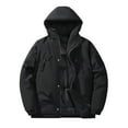 thumbnail image 1 of Veste Imperméable pour Homme Épaisse à Manches Longues à Capuche Chaude Décontractée Extérieur Usage Quotidien Nylon Spandex, 1 of 8