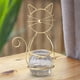 thumbnail image 3 of Maceta hidropónica de vidrio para escritorio, maceta de vidrio para escritorio, con forma de gato, gato Oro, 3 of 7