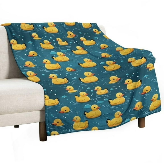 Bunch of Rubber Ducks Throw Blanket for Women, Men - Super Soft Plush Blanket Throw Fleece Blanket Animal Blanket
