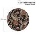 thumbnail image 2 of Honeii Paisley6 print Leather Coaster Set of 4, ideal for safeguarding your furniture from drinks spills and effortless cleanup-Round Shape, 2 of 6