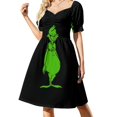 thumbnail image 1 of Navidad holly guirnalda vestido de manga corta vestido de verano diario mono de verano para mujer vestidos de falda de mujer verano mujer 2025, 1 of 7