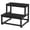 Black, variant on 2-Tier Heavy Duty Wooden Step Stool, Multifunctional Portable 2 Step Ladder  Storage Rack, for Home, Restaurant, Bathroom, Bedroom, Kitchen Commercial Use