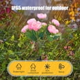 thumbnail image 6 of Solar Camellia Light Outdoor Waterproof 7-Bud LED Simulation Flower Stake Lamp for Garden Yard Patio Decoration with Warm White Light Automatic Operation, 6 of 6