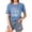 Light Blue, variant on Easter Shirts for Women Easter Bunny Letter Print Casual Fashion Short Sleeve Tops Holiday Loose Fit Clothes