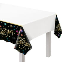 New Year Starlight Plastic Tablecloth