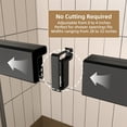 thumbnail image 6 of Pivot Shower Door, 56-60" W X 71" H Swing Glass Shower Door With 1/4"(6mm) Clear SGCC Tempered Glass, Magnetic Closing, Matte Black, 6 of 9