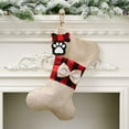 thumbnail image 3 of 2 Pcs Pet Dog Christmas Stockings, Buffalo Plaid Large Bone Shape Pets Stockings For Dogs Christmas Decorations, 3 of 6