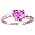 thumbnail image 3 of Original Star K� Heart Shape 6mm Created Pink Sapphire bypass Ring, 3 of 9