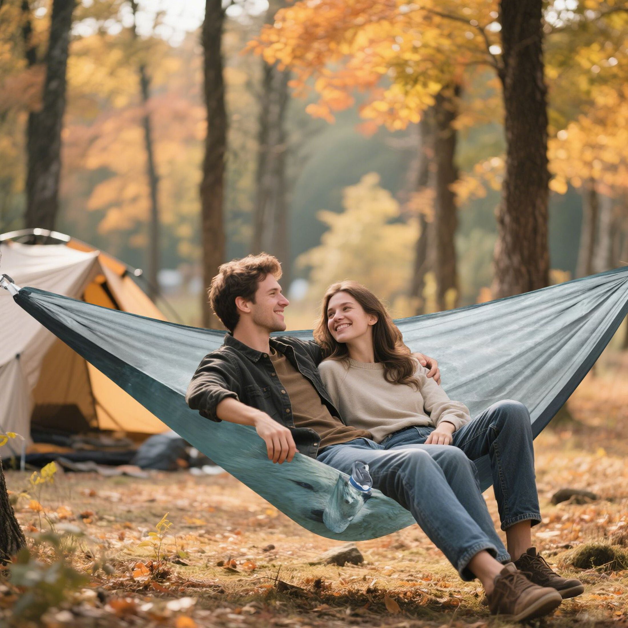 Hanging Hammock Portable Travel Camping For Outdooor Beach Camping Hiking A White Wolf