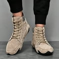 thumbnail image 5 of Sopiago Mens Running Shoes Men's Waterproof Casual Mid Hiking Boots Beige,45, 5 of 6