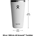thumbnail image 2 of Hydro Flask All Around Tumbler with Lid - 28 oz - White, 2 of 3