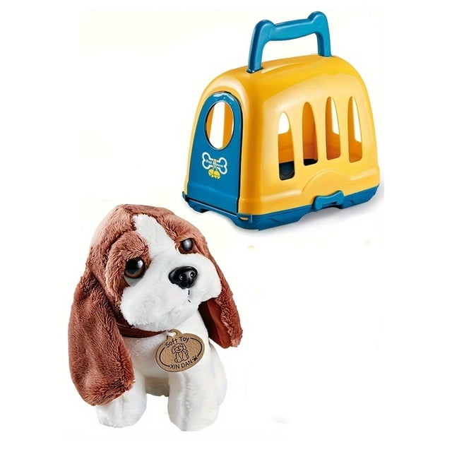 Peluche Perro Con Casita Viajera Portatil Juguete Niños