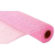 Seefred Metallic Poly Deco Mesh - Pink/Pink Metallic Foil