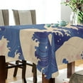 thumbnail image 4 of Yayeee Tablecloths for Rectangular Tables 54 x 54 inch Party Table Cover, Blue Wave Pattern, 4 of 6