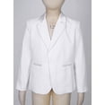 thumbnail image 3 of Eandarui Kids Boys Long Sleeve Formal Suit Blazer Coat One-Button Gentleman Suit Jacket Outerwear for White 6, 3 of 5