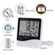 thumbnail image 4 of Pantalla digital profesional Termómetro Higrómetro Medidor Reloj Humedad Temperatura Portátil 12/24H para armario Invernadero Oficina Habitación para Zulema higrómetro digital, 4 of 8