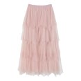 thumbnail image 3 of Irregular Mesh Half Length Skirt Women's Spring And Summer Multilayer Cake Skirt Poached Long Skirt Long Skirts for Women Summer Cute Skirts for Teen Girls Formal Skirt Bandage Skirt Rainbow Skirt, 3 of 3