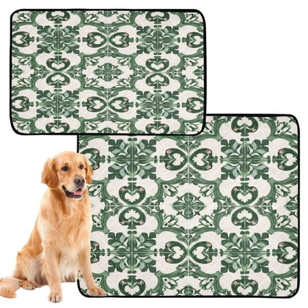IAUYY Washable Pee Pads for Dogs Medium+Large Absorbent and Leak-Proof Non-Slip Reusable Puppy Pee Pads for Dogs Applicable to Playpen Potty Crate Earth Tones