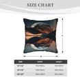 thumbnail image 4 of Velvet Decorative Throw Pillow Covers Set of 2, Soft Square Cushion Cover with Invisible Zipper Surreal Sky Moon Printing, 20"x20", 4 of 7