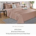 thumbnail image 3 of Softest Cotton Sheets Double Sheet Set Pc Set Thread Count Sateen Bedding Deep Pocket Sheets Cooling Sheets Double Size Sheets Breathable Bed Set (), 3 of 9