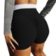 thumbnail image 1 of Gibobby Leggings cortos yoga mujer Pantalones cortos de cintura en V Pantalones cortos de levantamiento de glúteos Mujeres Entrenamiento Pantalones co(Negro,M), 1 of 5