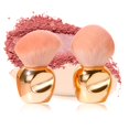 thumbnail image 1 of Oneleaf Kabuki Brochas de maquillaje Premium Sintéticas Planas Brocha para base Maquillaje Kabuki Juego de 2 brochas doradas (redondas), 1 of 5