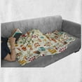 thumbnail image 6 of Children Soft Flannel Fleece Throw Blanket, Kids Autumn Pattern Owl Fox Squirrel Birds Animal Leaves Print, Cozy Plush for Indoor and Outdoor Use, 60" x 80", Multicolor, by Ambesonne, 6 of 6