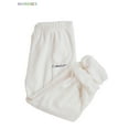 thumbnail image 3 of BadPiggies Women's Plush Pajama Pants Casual Fluffy Sleepwear Fleece Sleep Trousers Plus Size (White), 3 of 7