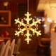 thumbnail image 5 of Juego de 2 luces colgantes para decoración de ventanas con ventosa, LED, blanco cálido, funciona con pilas, luces navideñas, copo de nieve, 5 of 5