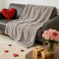 thumbnail image 4 of Warm Winter Blanket, Cozy Thick Blanket Double Layer Raschel Throw for Bed, Sofa, and Home Comfort, Gifts for Valentine's Day, 4 of 9