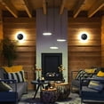 thumbnail image 4 of C Cattleya 2-pack 8 in. Black Aluminum Round Disc LED Indoor Outdoor Wall Lantern Sconce, 4 of 9