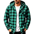 thumbnail image 2 of Plaid Hoodie Jacket for Men Ghalytn Buffalo Check Sweatshirt - Casual Zip Up with Pockets, 2 of 6