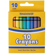 Trail maker (12 Pack) Bright Wax Coloring Crayons in Bulk, Wholesale Packaging - 10 Per Box, 120 Crayons total