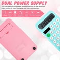 thumbnail image 3 of Mini Pocket Calculator Small Cute 12 Digits Standard Function Calculators for Home School Office (White, Pink)-Mint Green, Pink, 3 of 6