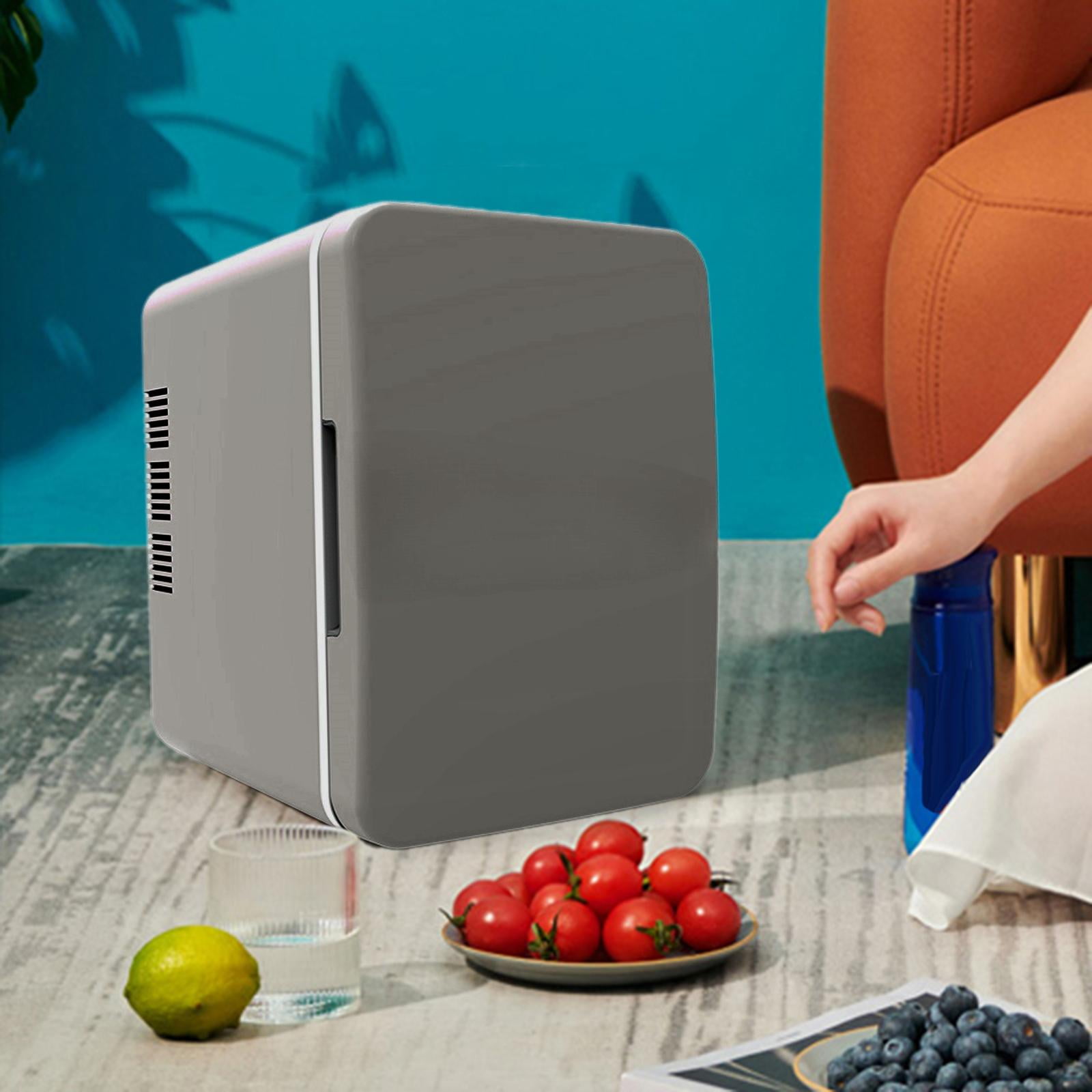 YWMJZEU 4L Mini Fridge Beauty Tool Fridge Compact Refrigerator Portable Drinks Fridge for Bar , gray