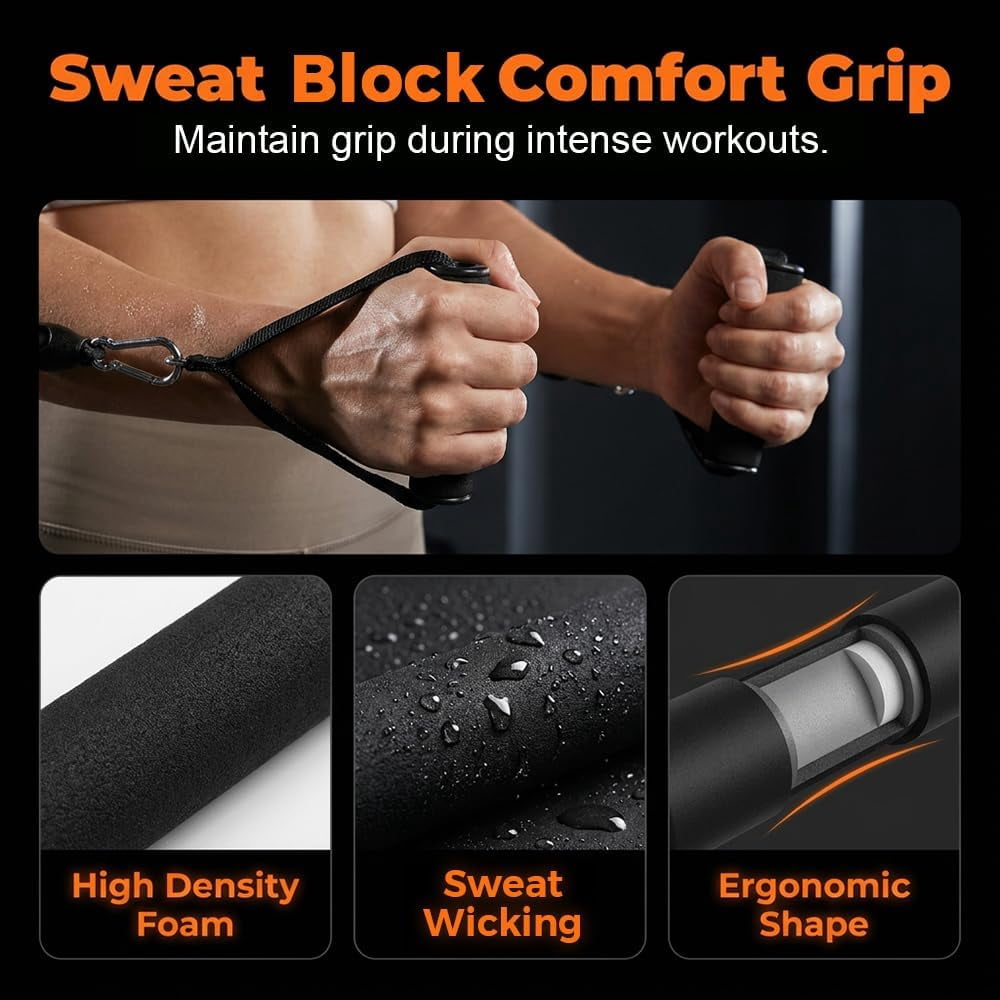 Pedal Resistance Band with Handle,2026 Upgrade Multifunction Pedal Resistance Band,Adjustable Stretch Exercise Bands for Full Body Workout Home Gym(Black 25-100 lb)