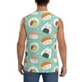 thumbnail image 4 of Goofa Kawaii Sushi Printed Men's Sleeveless T-Shirt - Athletic Gym Workout Tank Top for Men - Moisture-Wicking, UPF 30+ Quick-Dry Muscle Tee-Small, 4 of 8