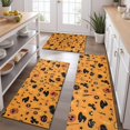 thumbnail image 2 of Halloween Witchy Icons on Orange Pattern Kitchen Rugs Sets Of 3,Kitchen Runner Rugs Non Skid Washable,Decorative Kitchen Floor Mats for Kitchen,Sink,Laundry,17"x30"+ 17"x47" + 17"x59", 2 of 6