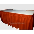 thumbnail image 2 of POLYESTER PLEATED TABLE SET SKIRT skirting Catering Trade Show Dj set up kit", (Color: Orange - Size: 14' Table Skirt), 2 of 3