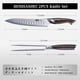 thumbnail image 4 of Set de Cuchillos de Cocina HOSHANHO Cuchillo para Cortar 8" y Tenedor 7" Afilados, 4 of 7
