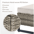 thumbnail image 4 of POCASSY Outdoor Patio Brown Ottoman with Cushion(Set of 2), 4 of 4