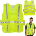 thumbnail image 6 of 2 Pc Safety Vest High Visibility Reflective Stripe Arrow Neon 5 Point Separation, 6 of 6