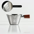 thumbnail image 2 of Yooshoverk Espresso Measuring Cup - 3oz Stainless Steel Shot Glass w/ Wood Handle - Ounce Marked Barista Tool - Durable Coffee Scale Cup, 2 of 9