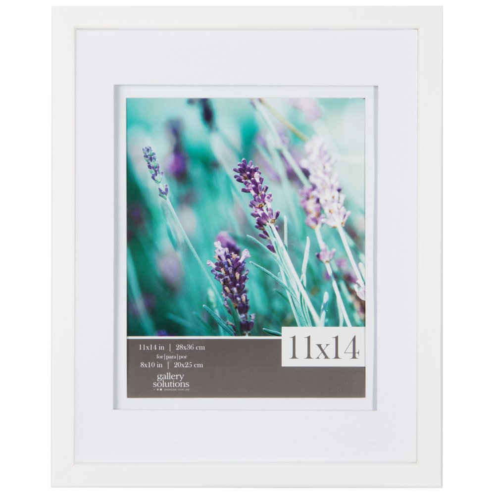 Gallery Solutions 11x14 White Frame, Double Matted To 8X10
